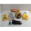 Image 1 : LOT 7 CHILD'S TOYS: PRESS METAL SPINNING TOP,