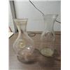 Image 2 : LOT 5 VINTAGE GLASS WINE DECANTERS