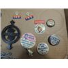 Image 2 : LOT 23 VINTAGE COLLECTIBLES: POLITICAL BUTTONS,