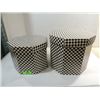 Image 1 : LOT 2 OCTAGON BLACK & WHITE CHECKED HAT BOXES