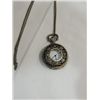 Image 2 : LADYS QUARTZ PENDANT WATCH & CHAIN, FLORAL CUTOUT