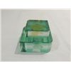 Image 1 : MINCHELLA MODERN STYLE GREEN GLASS PERFUME BOTTLE
