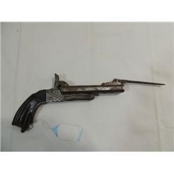 ANTIQUE DOUBLE BARREL & ACTION MUZZLE LOAD PISTOL