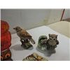 Image 3 : LOT 9 VINTAGE CERAMIC, PORCELAIN & GLASS OWLS,