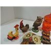 Image 4 : LOT 9 VINTAGE CERAMIC, PORCELAIN & GLASS OWLS,
