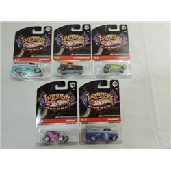 LOT 5 2009 LARRY'S GARAGE HOT QWHEELS: 32 FORD,