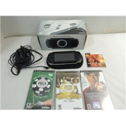 2005 SONY PSP 1001K, 4 GAMES. WORKS