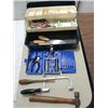 Image 1 : VINTAGE METAL TOOL BOX LOADED WITH JEWELER TOOLS &