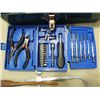 Image 2 : VINTAGE METAL TOOL BOX LOADED WITH JEWELER TOOLS &