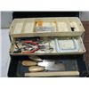 Image 3 : VINTAGE METAL TOOL BOX LOADED WITH JEWELER TOOLS &