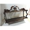 VINTAGE WALNUT KNICK-KNACK 2 SHELF 25"L WALL MOUNT