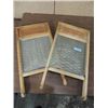 LOT 2 ANTIQUE NATIONAL WASHBOARD #865 WOOD & GLASS