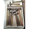 Image 1 : LOT 10 VINTAGE WOOD HANDLED HAMMERS, BALL-PIEN &