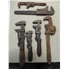 Image 1 : LOT 6 VINTAGE PIPE OR MONKEY WRENCHES (3) OLDER