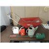 Image 1 : LOT 5 GARDEN OR YAD TOOLS: RADIO ALL METAL CART,