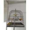 Image 2 : VINTAGE 67"H METAL STAND & BIRD CAGE, GOOD