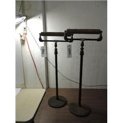 LOT 2 36"H SHOP ADJUSTABLE MATERIAL ROLLER STANDS