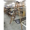 Image 1 : SEARS ALL WOOD 78" WORKMASTER FOLDING STEP LADDER