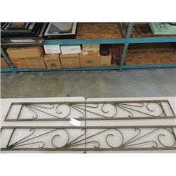 LOT 2 VINTAGE 86"HX11"W WROUGHT IRON DECORATIVE