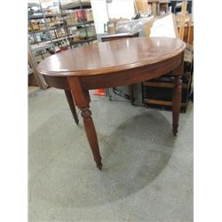 48"DX36"H MAHOGANY SPINDLE LEG TABLE