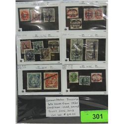 GERMAN STATE BAVARIA SCOTTS # 262 - 272 ISSUE 1920