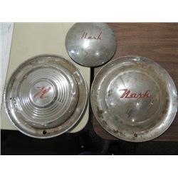 LOT 3 DIFFERENT VINTAGE 1950S NASH HUBCAPS