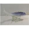Image 1 : MINCHELLA MURANO STYLE VIOLET, WHITE GLASS DOLPHIN