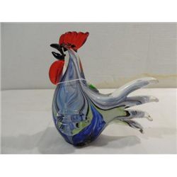 MINCHELLA MURANO STYLE MULTI-COLOR GLASS ROOSTER