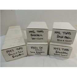 LOT 5, 1992 (1500+) BASEBALL PLAYER CARDS, 1 IS A