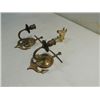 Image 2 : LOT 3 VINTAGE (2) NAUTICAL CANDLE HOLDERS & HORSE