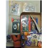 BOX LOT OF SPORTS COLLECTIBLES: PACKER CARDS, MINI