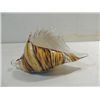 MINCHELLA MURANO STYLE BROWN & WHITE GLASS CONCH
