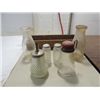 Image 1 : LOT 6 VINTAGE COLLECTIBLES: 2 MILK BOTTLES, SYRUP