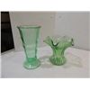 Image 3 : LOT 4 MID CENTURY MODERN LIGHT GREEN GLASSWARE: