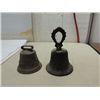 Image 3 : LOT 4 ANTIQUE BELLS: 2 CAST BRASS BELLS & 2 COW