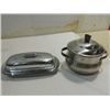 Image 3 : LOT 6 STAINLESS STEEL SERVING PIECES: 2 PLATTERS,