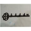 NEW CAST IRON WALL MOUNT 4 HOOK COAT RACK
