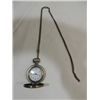 Image 1 : CONTEMPORARY QUARTZ POCKET WATCH & CHAIN: STYLIZED