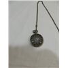 Image 2 : CONTEMPORARY QUARTZ POCKET WATCH & CHAIN: STYLIZED