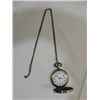 Image 1 : NEW QUARTZ POCKET WATCH & CHAIN WITH BUTTERFLY