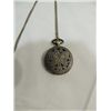Image 2 : NEW QUARTZ POCKET WATCH & CHAIN WITH BUTTERFLY