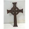 Image 1 : CAST IRON DECORATIVE WALL MOUNT CROSS 12"L