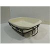 Image 2 : SERVING CASSAROLE BOWL & STAND, ORCHARD PATTERN
