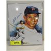 Image 1 : 8X10 BASEBALL ILLUSTRATION AUTOGRAPH TED WILLIAMS