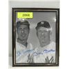 Image 1 : 8X10 BASEBALL PHOTO 2 AUTOGRAPHS DIMAGGIO & MANTLE