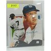 Image 1 : 8X10 BASEBALL ILLUSTRATION AUTOGRAPH MICKEY MANTLE