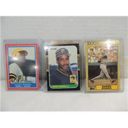 LOT 3 1986 BARRY BONDS ROOKIE BASEBALL CARDS