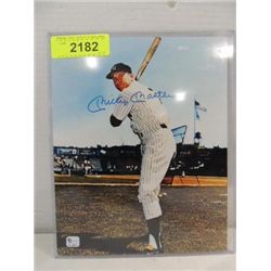 8X10 BASEBALL PHOTO AUTOGRAPHED MICKEY MANTLE COA