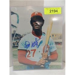 8X10 BASEBALL PHOTO AUTOGRAPHED WILLIE MONTANEZ