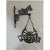 Image 1 : NEW CAST IRON WESTERN STYLE WALL MOUNT WELCOME